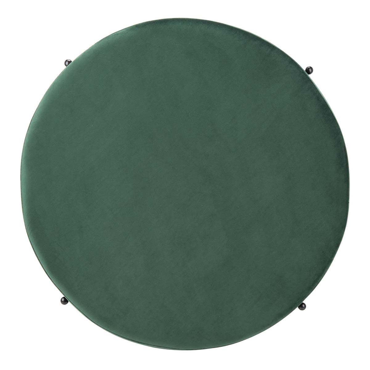 Safavieh Lisbon Round Cocktail Ottoman , OTT6203 - Malachite Green / Black