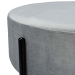 Safavieh Lisbon Round Cocktail Ottoman , OTT6203 - Grey / Black