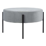 Safavieh Lisbon Round Cocktail Ottoman , OTT6203 - Grey / Black