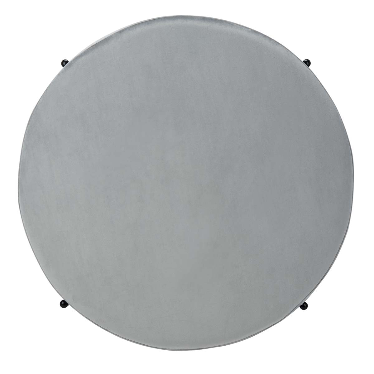 Safavieh Lisbon Round Cocktail Ottoman , OTT6203 - Grey / Black