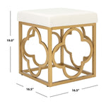 Safavieh Fleur Square Ottoman , OTT6205 - Creme / Gold