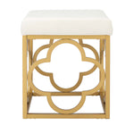 Safavieh Fleur Square Ottoman , OTT6205 - Creme / Gold