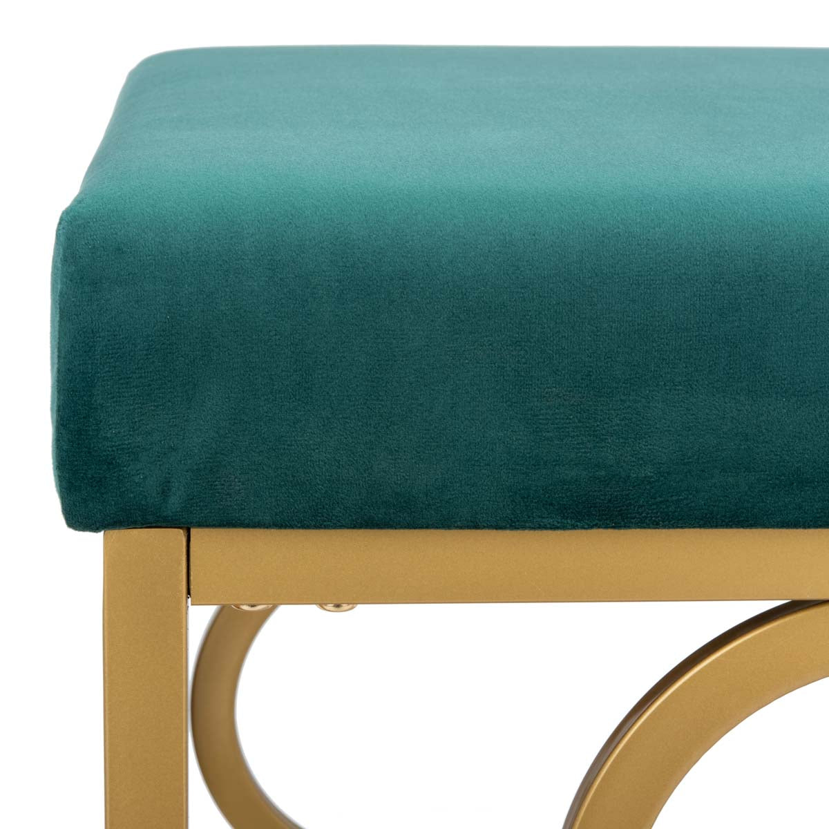 Safavieh Fleur Square Ottoman , OTT6205 - Emerald / Gold