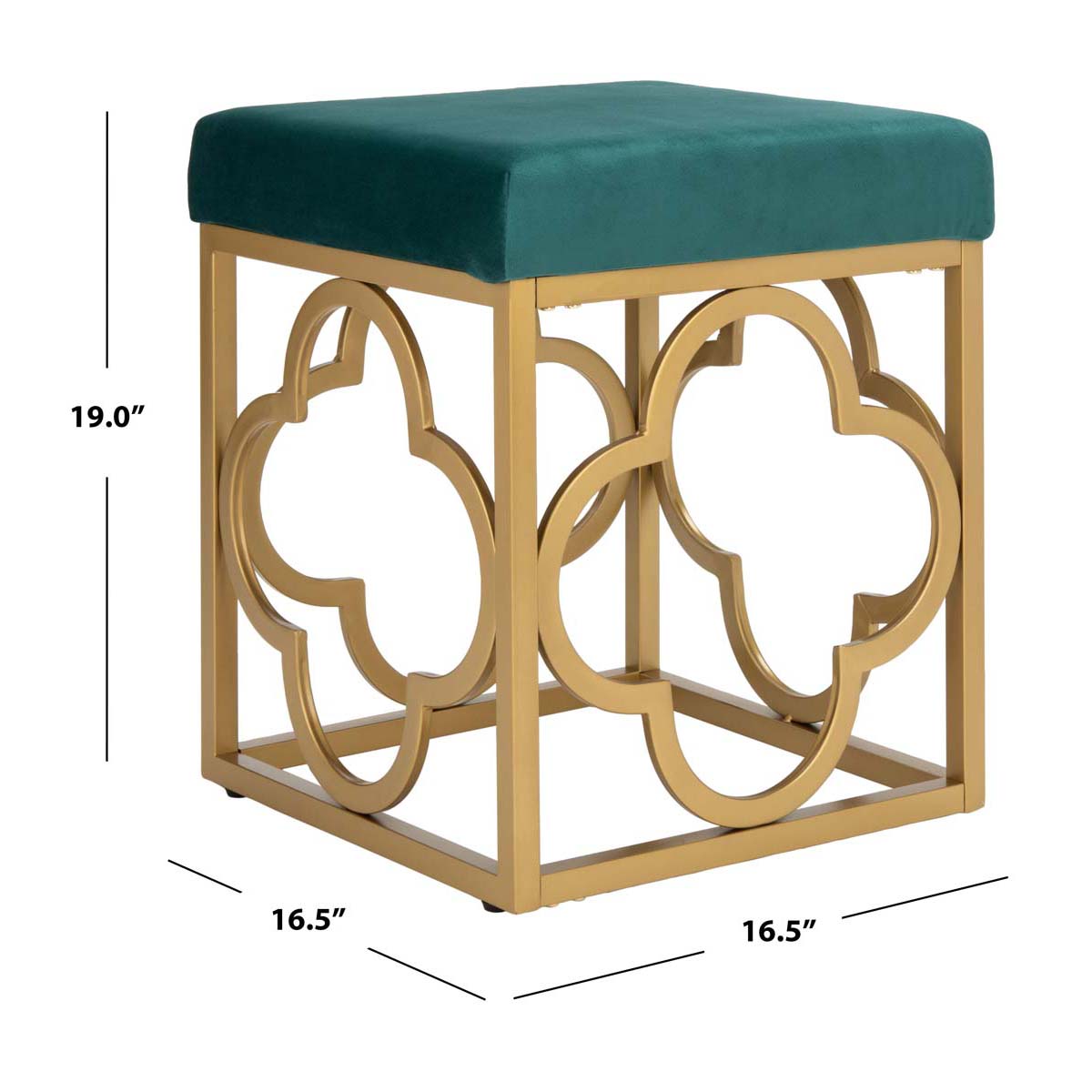 Safavieh Fleur Square Ottoman , OTT6205 - Emerald / Gold
