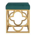 Safavieh Fleur Square Ottoman , OTT6205 - Emerald / Gold