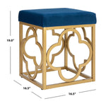 Safavieh Fleur Square Ottoman , OTT6205 - Navy / Gold
