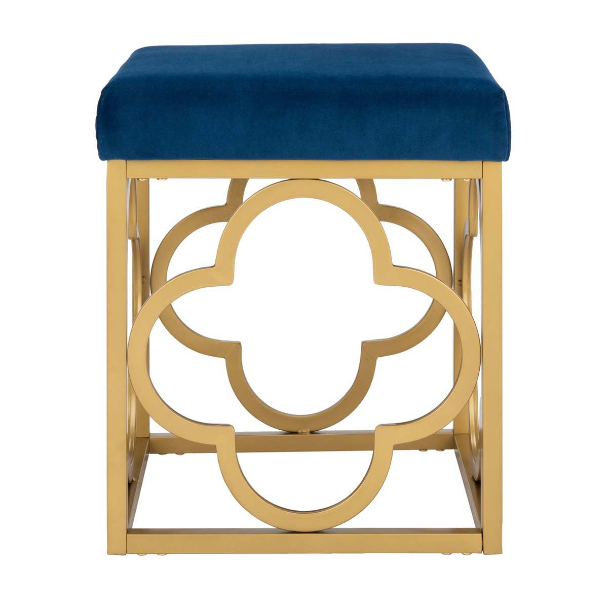 Safavieh Fleur Square Ottoman , OTT6205 - Navy / Gold