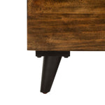 Safavieh Liam Tufted Cocktail Ottoman , OTT6400 - Navy / Dark Oak