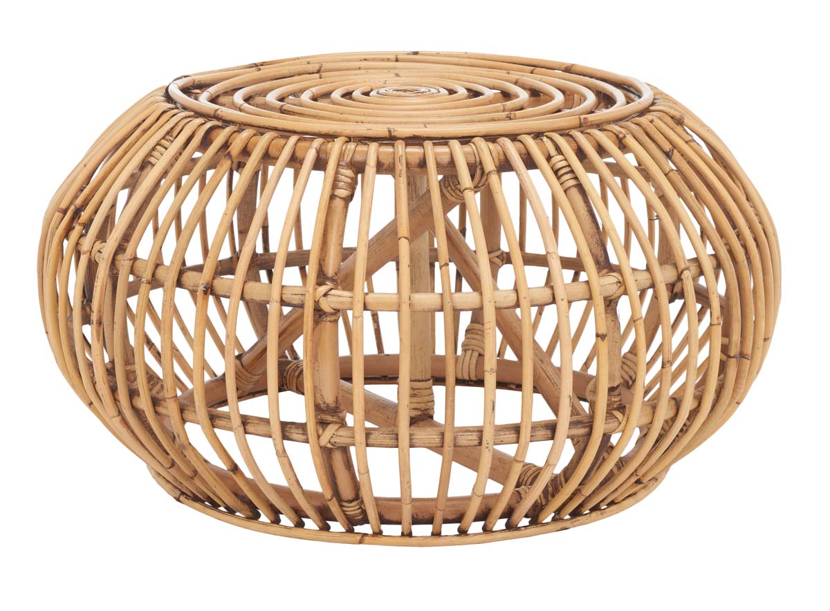 Safavieh Jacynda Round Ottoman , OTT6501 - Honey Brown Wash