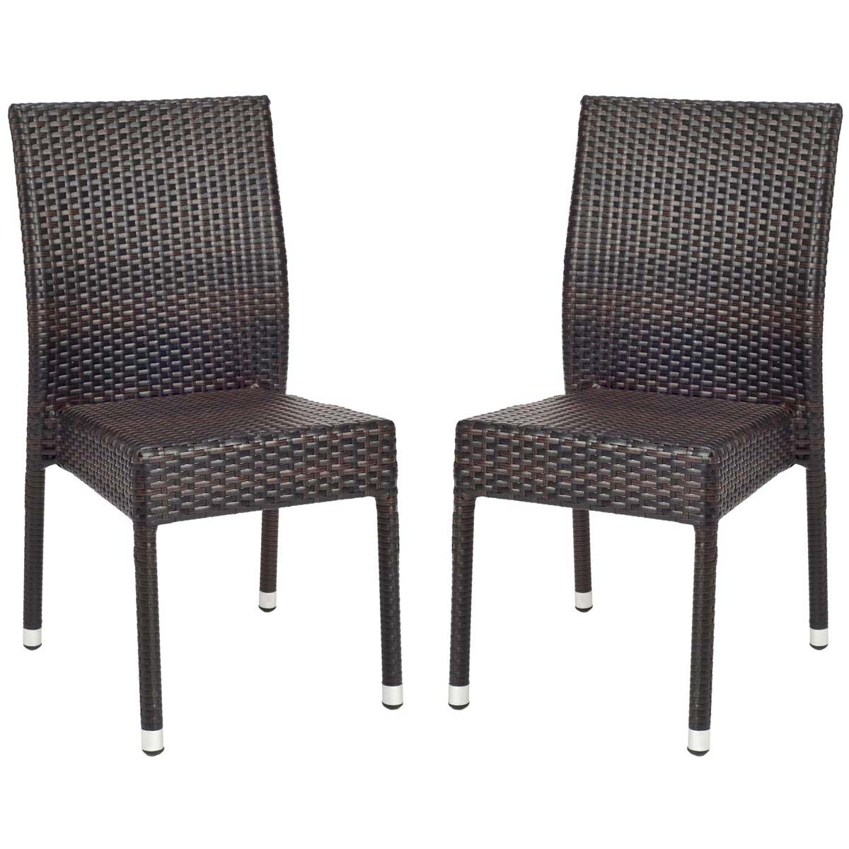 Safavieh Newbury Wicker Chair , PAT1015 - Black/Brown (Set of 2)