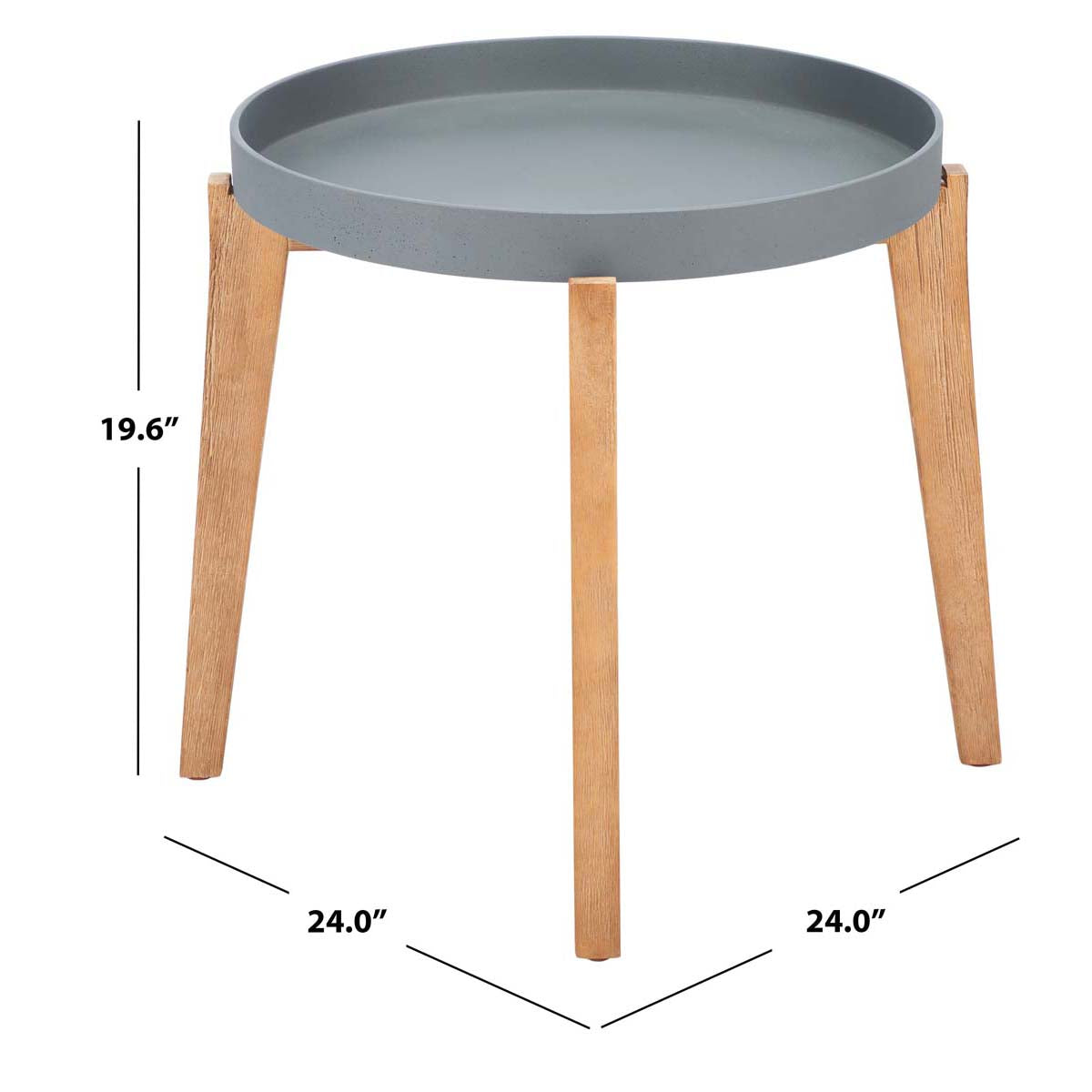 Safavieh Charlen Side Table, PAT1501 - Natural/Grey