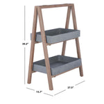 Safavieh Nerri Shelf, PAT1508 - Dark Walnut/Grey