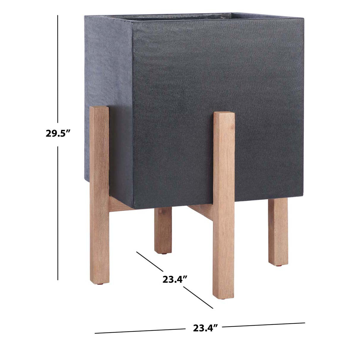 Safavieh Anston Planter, PAT1513 - Natural/Black