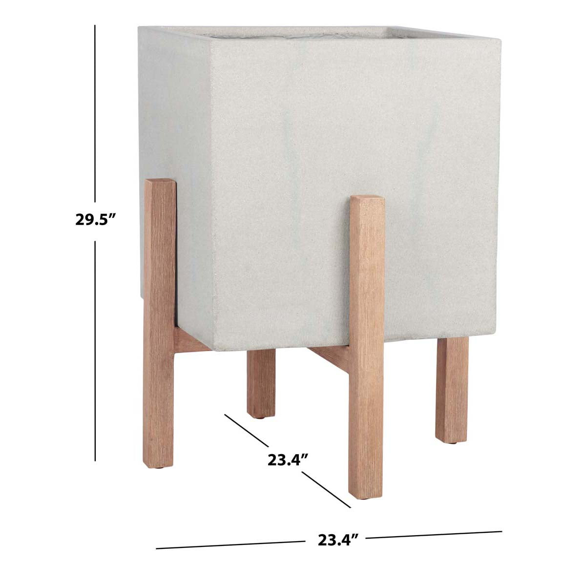 Safavieh Anston Planter, PAT1513 - Natural/Light Grey