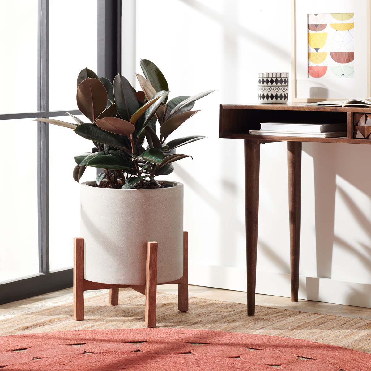 Safavieh Jesper Planter, PAT1514 - Natural/Light Grey