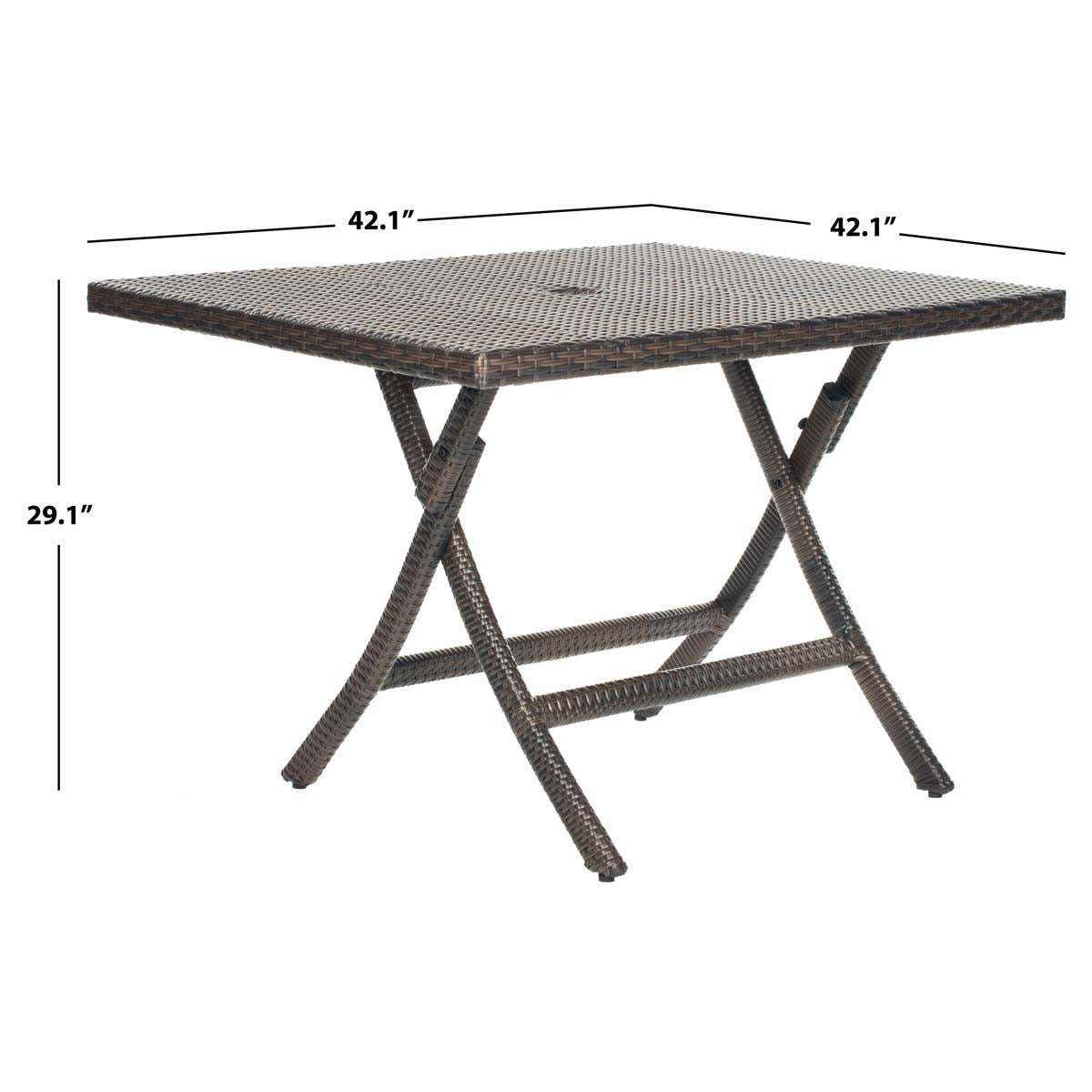 Safavieh Samana Sqaure Folding Table , PAT2002 - Brown