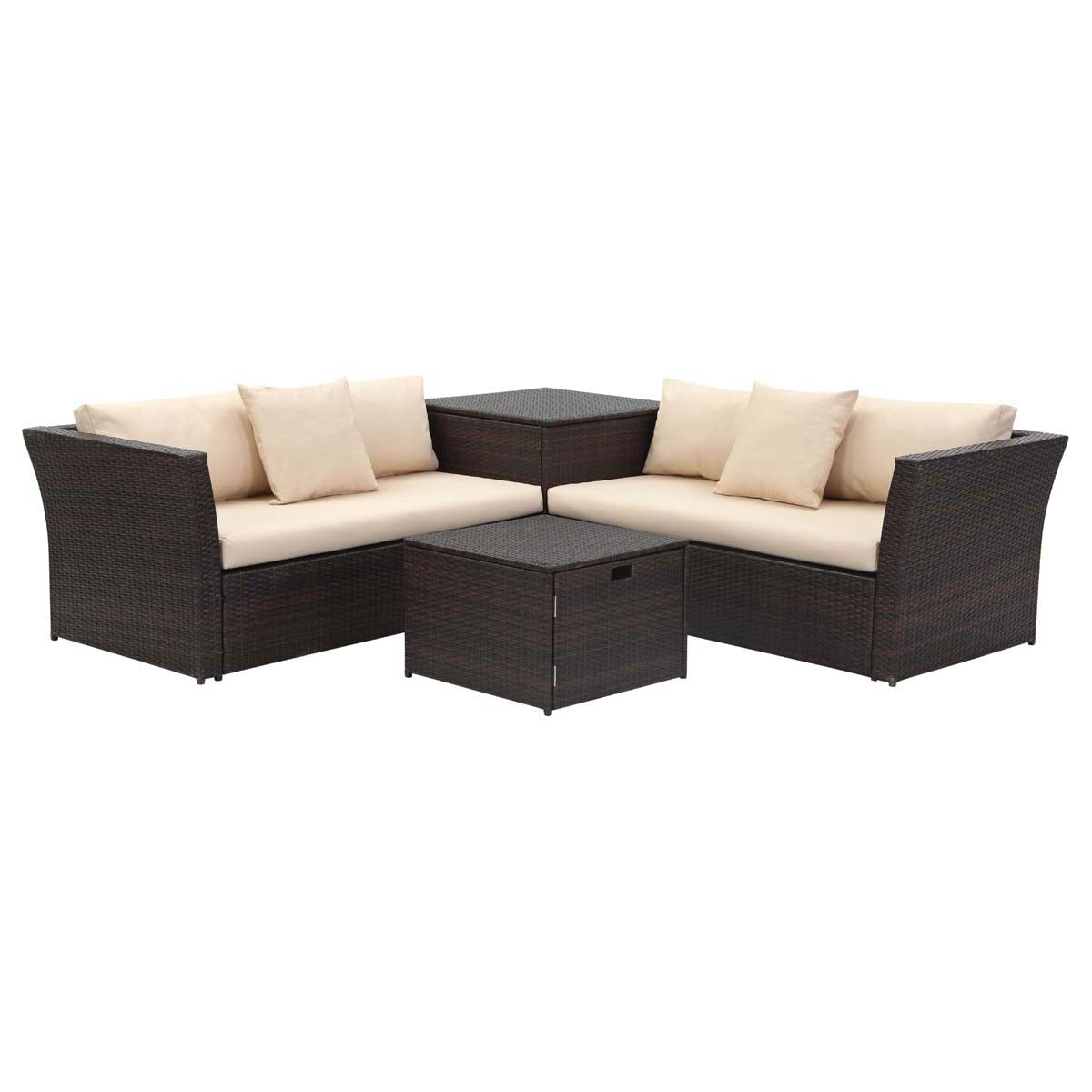 Safavieh Welch Outdoor Living Sectional Set With Storage , PAT2513