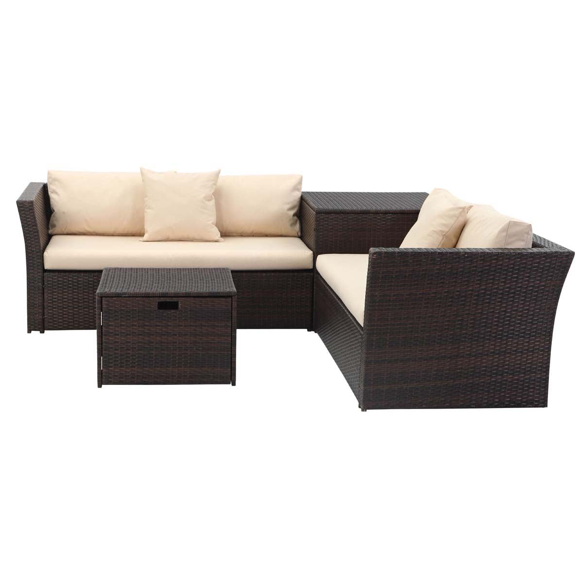 Safavieh Welch Outdoor Living Sectional Set With Storage , PAT2513
