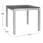 Safavieh Onika Square Dining Table , PAT4007 - Black/Grey