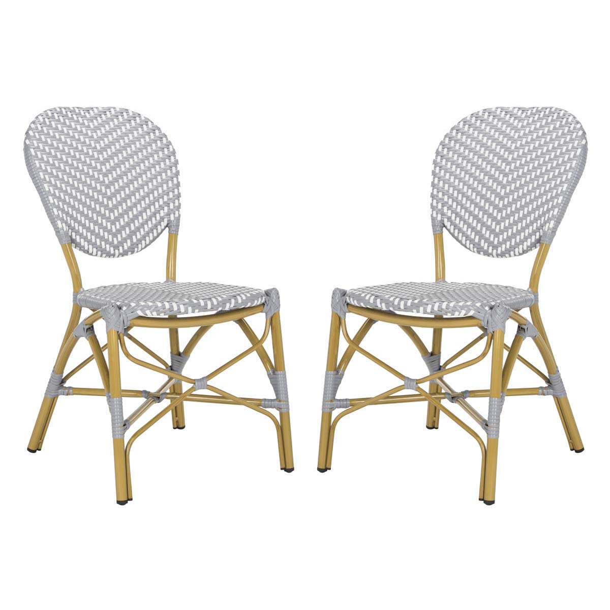Safavieh Lisbeth French Bistro  Side Chair , PAT4010 - Grey / White
