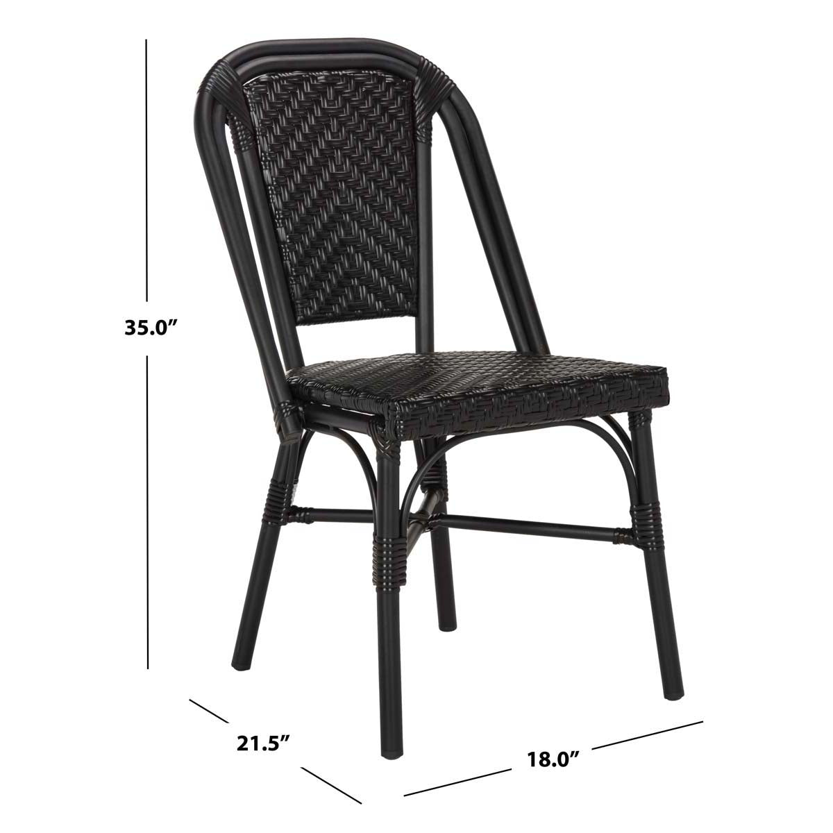 Safavieh Daria  Side Chair , PAT4013 - Black (Set of 2)