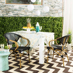 Safavieh Burke  Arm Chair , PAT4015 - Black (Set of 2)