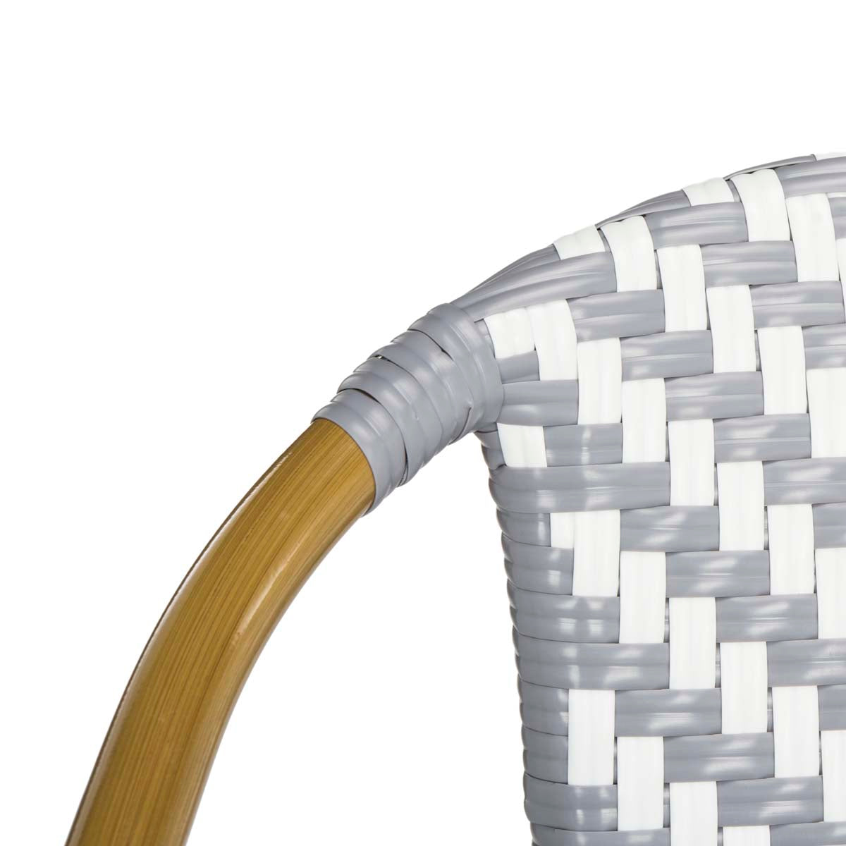 Safavieh Dandra Herringbone Rattan Settee , PAT4016 - Grey/White