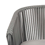 Safavieh Matteo  Stackable Rope Chair , PAT4022 - Grey/Grey Cushion (Set of 2)