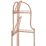 Safavieh Abarrane Wrought Iron 4 Tier Outdoor Corner Shelf , PAT5013 - Rusty Orange