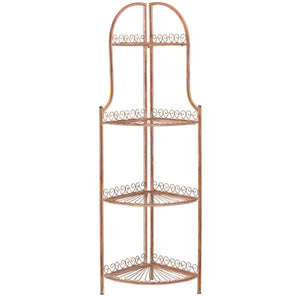 Safavieh Abarrane Wrought Iron 4 Tier Outdoor Corner Shelf , PAT5013