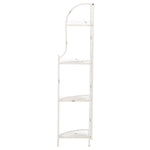 Safavieh Abarrane Wrought Iron 4 Tier Outdoor Corner Shelf , PAT5013 - Antique White