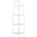 Safavieh Abarrane Wrought Iron 4 Tier Outdoor Corner Shelf , PAT5013 - Antique White