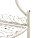 Safavieh Abarrane Wrought Iron 4 Tier Outdoor Corner Shelf , PAT5013 - Antique White