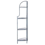 Safavieh Abarrane Wrought Iron 4 Tier Outdoor Corner Shelf , PAT5013 - Mossy Blue