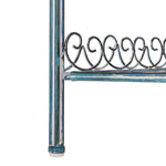Safavieh Abarrane Wrought Iron 4 Tier Outdoor Corner Shelf , PAT5013 - Mossy Blue