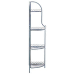 Safavieh Abarrane Wrought Iron 4 Tier Outdoor Corner Shelf , PAT5013 - Mossy Blue