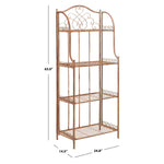 Safavieh Amaris Wrought Iron 4 Tier Outdoor Bakers Rack , PAT5014 - Rusty Orange