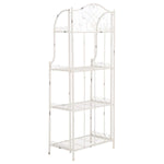 Safavieh Amaris Wrought Iron 4 Tier Outdoor Bakers Rack , PAT5014 - Antique White