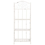 Safavieh Amaris Wrought Iron 4 Tier Outdoor Bakers Rack , PAT5014 - Antique White