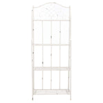 Safavieh Amaris Wrought Iron 4 Tier Outdoor Bakers Rack , PAT5014 - Antique White