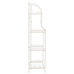 Safavieh Amaris Wrought Iron 4 Tier Outdoor Bakers Rack , PAT5014 - Antique White