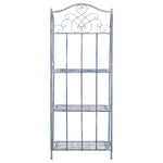 Safavieh Amaris Wrought Iron 4 Tier Outdoor Bakers Rack , PAT5014 - Mossy Blue