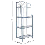 Safavieh Amaris Wrought Iron 4 Tier Outdoor Bakers Rack , PAT5014 - Mossy Blue