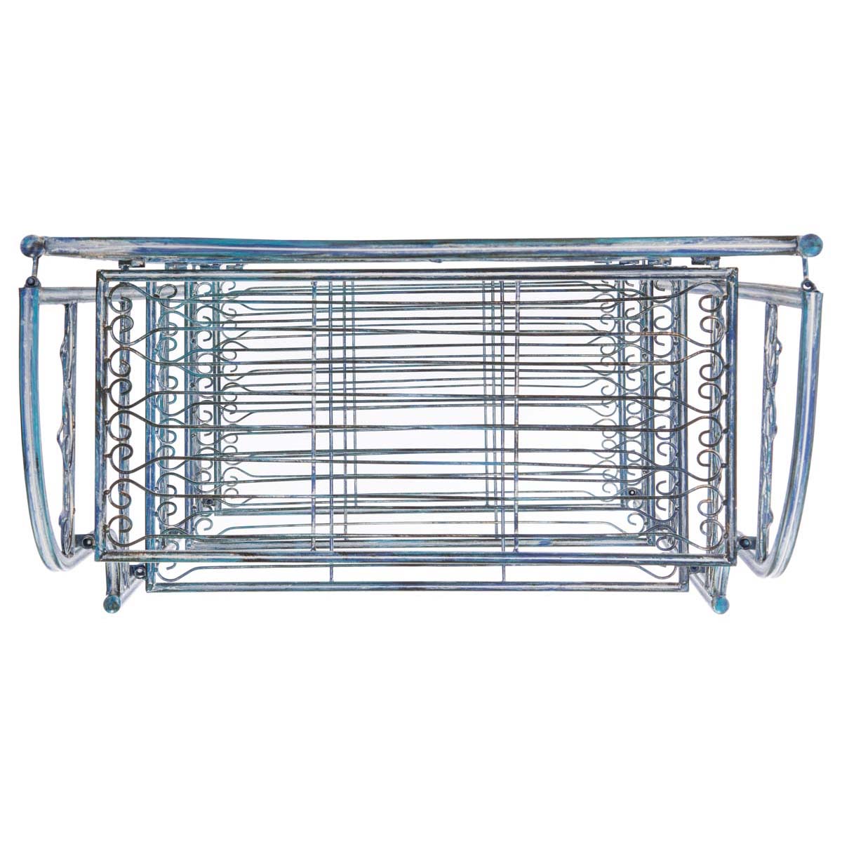 Safavieh Amaris Wrought Iron 4 Tier Outdoor Bakers Rack , PAT5014 - Mossy Blue