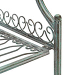 Safavieh Amaris Wrought Iron 4 Tier Outdoor Bakers Rack , PAT5014 - Antique Green