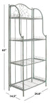 Safavieh Amaris Wrought Iron 4 Tier Outdoor Bakers Rack , PAT5014 - Antique Green