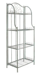 Safavieh Amaris Wrought Iron 4 Tier Outdoor Bakers Rack , PAT5014 - Antique Green
