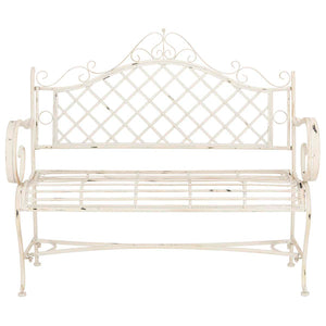Safavieh Abner Wrought Iron Outdoor Garden Bench, PAT5017