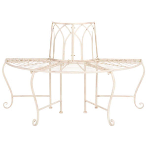Safavieh Abia Wrought Iron Outdoor Tree Bench, PAT5018