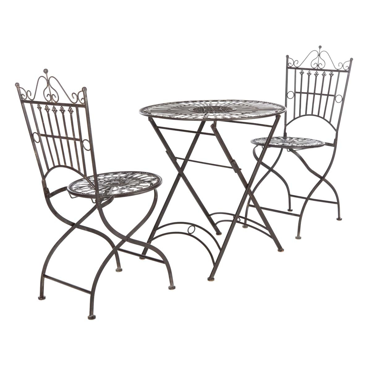 Safavieh Belen Bistro Set, One Table And Two Chairs , PAT5020 - Black Rust